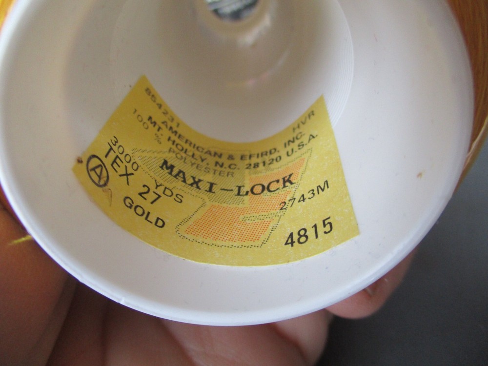 Maxi-Lock GOLD YELLOW Serger Thread, 3000 yards, Tex 27, Unused Spool
