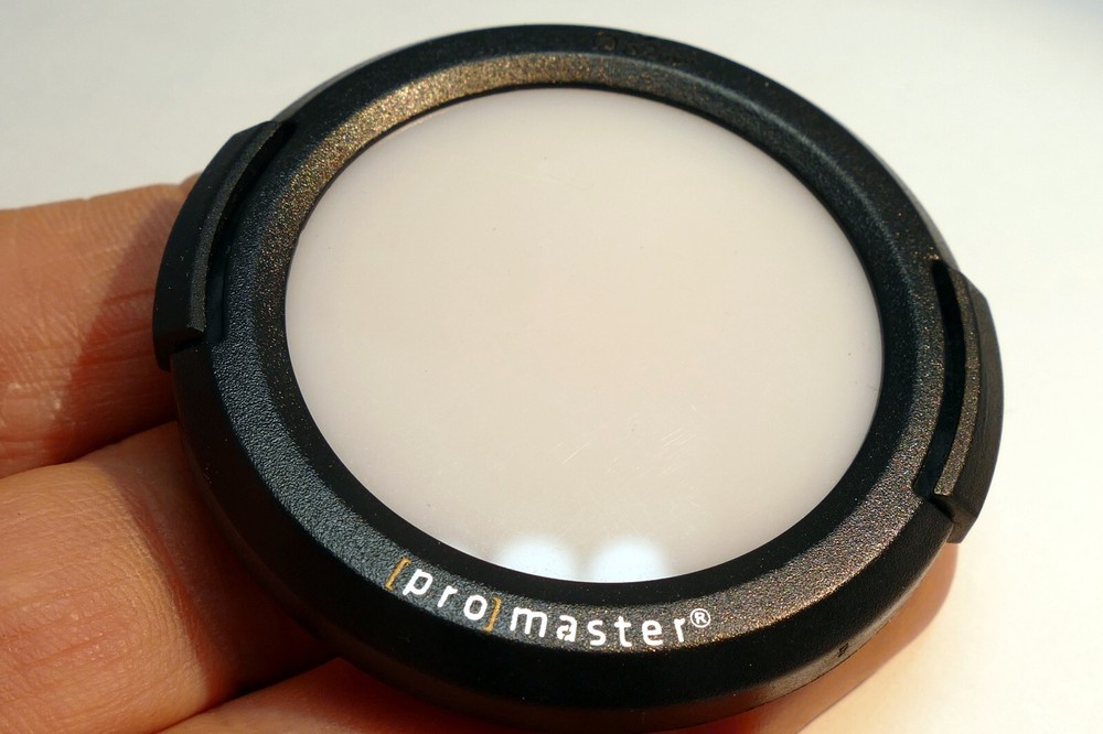 Promaster 52mm snap on type Lens Front Cap white balance translucent