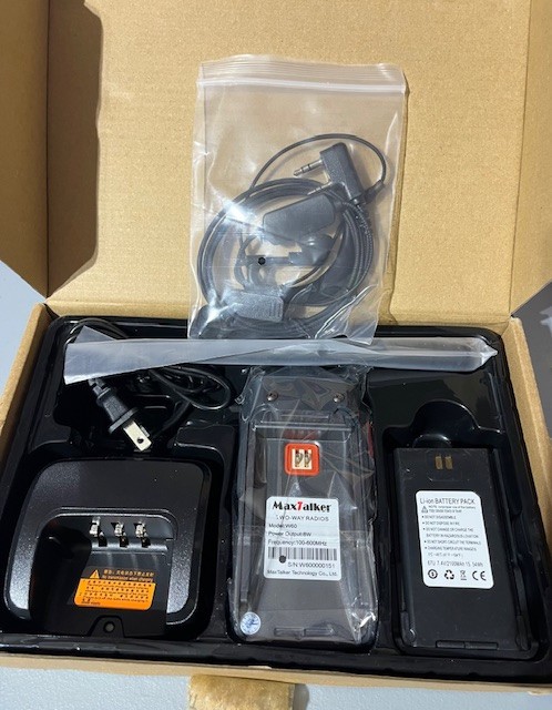 2-Pack MaxTalker TK-W60 Handheld Ham Radios Long Range Waterproof, Rechargeable