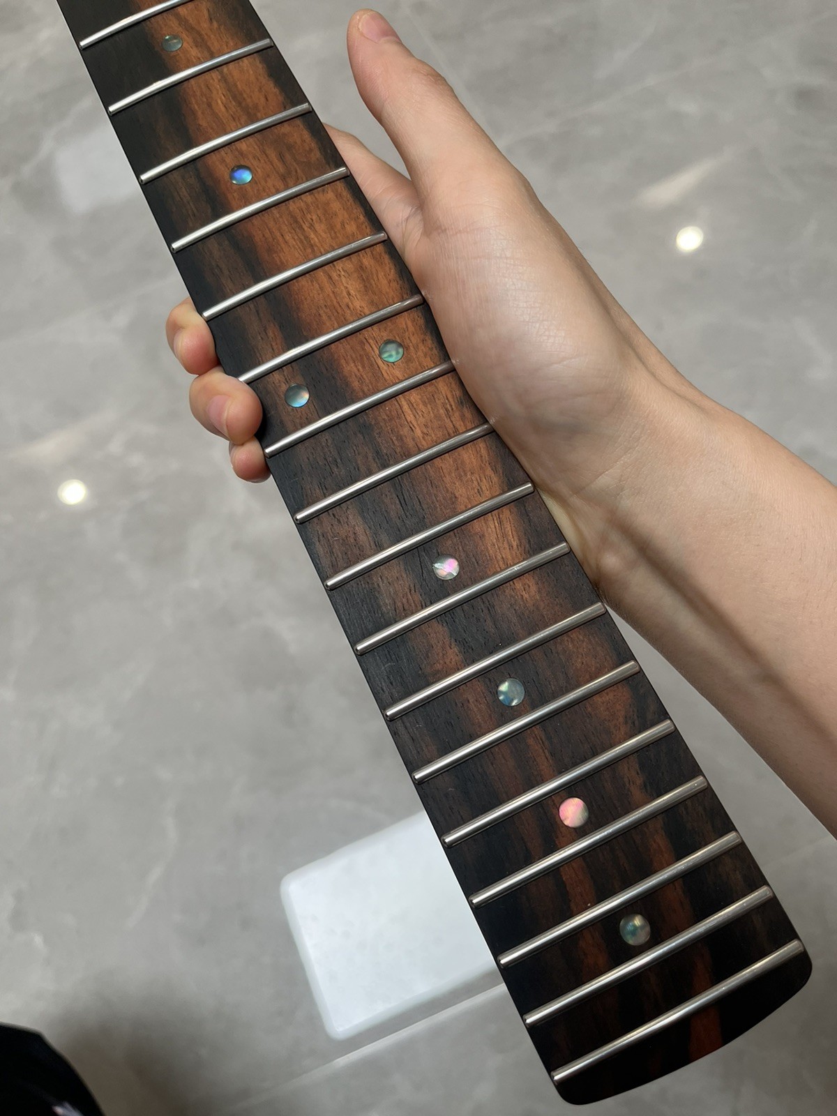 NEW Stainless Jumbo Frets Ebony 22fret Roasted Flame Maple electric guitar neck