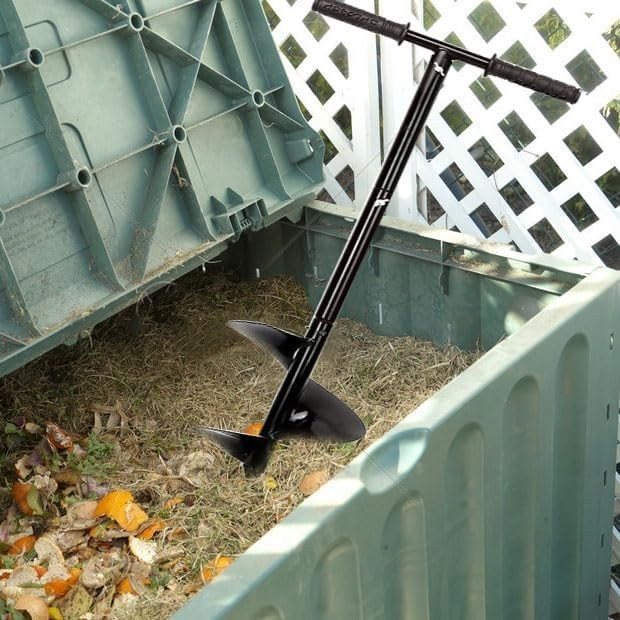 Compost Turner Aerator,Compost Stirrer Tool Outdoor Composting Manual Compost