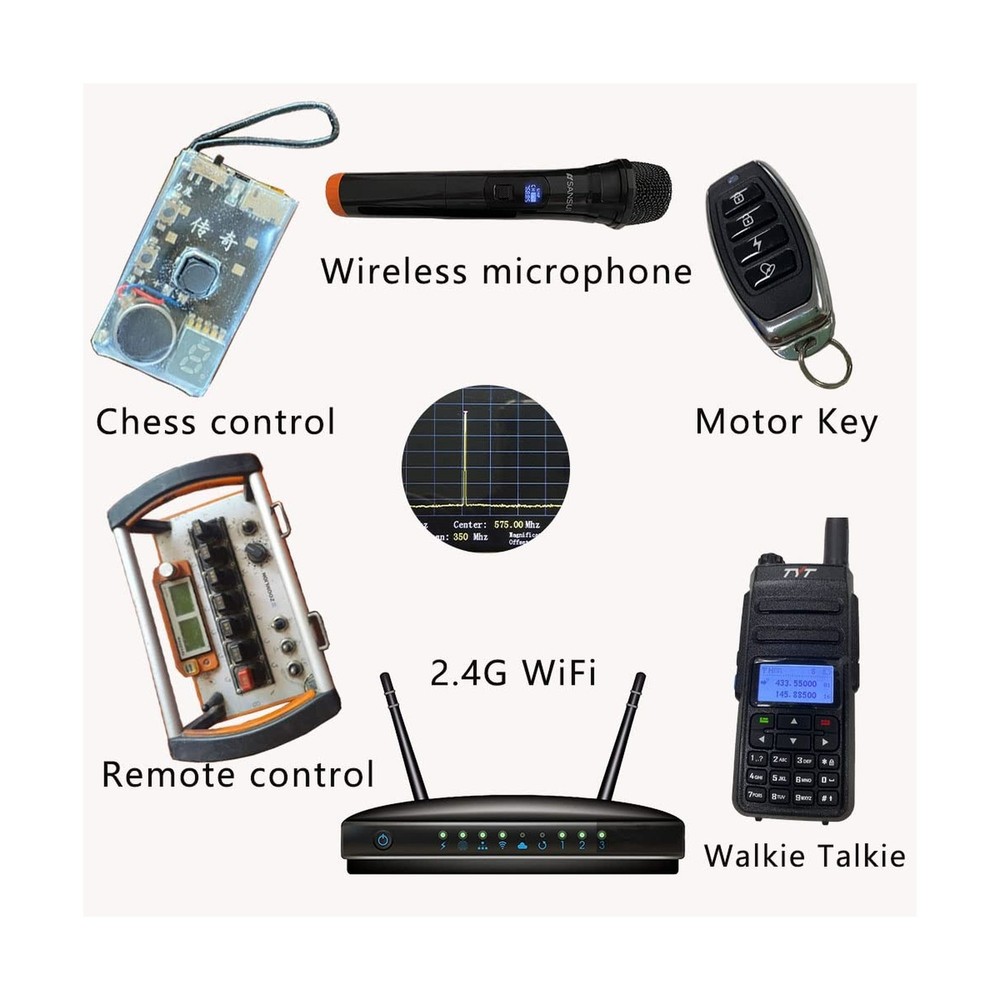 Portable Spectrum Analyzer 4.3'' Handheld Tiny Frequency Analyzer 35MHz to 44...