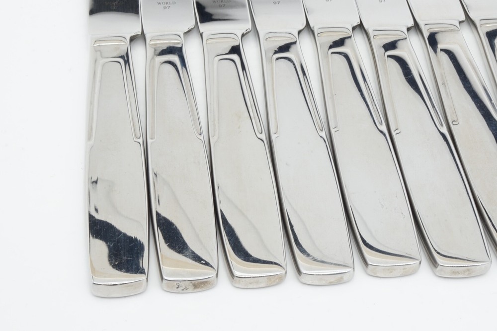 11 Pc New World Tableware 9895501 Dinner Knife Plain Blade Solid Handle Quantum