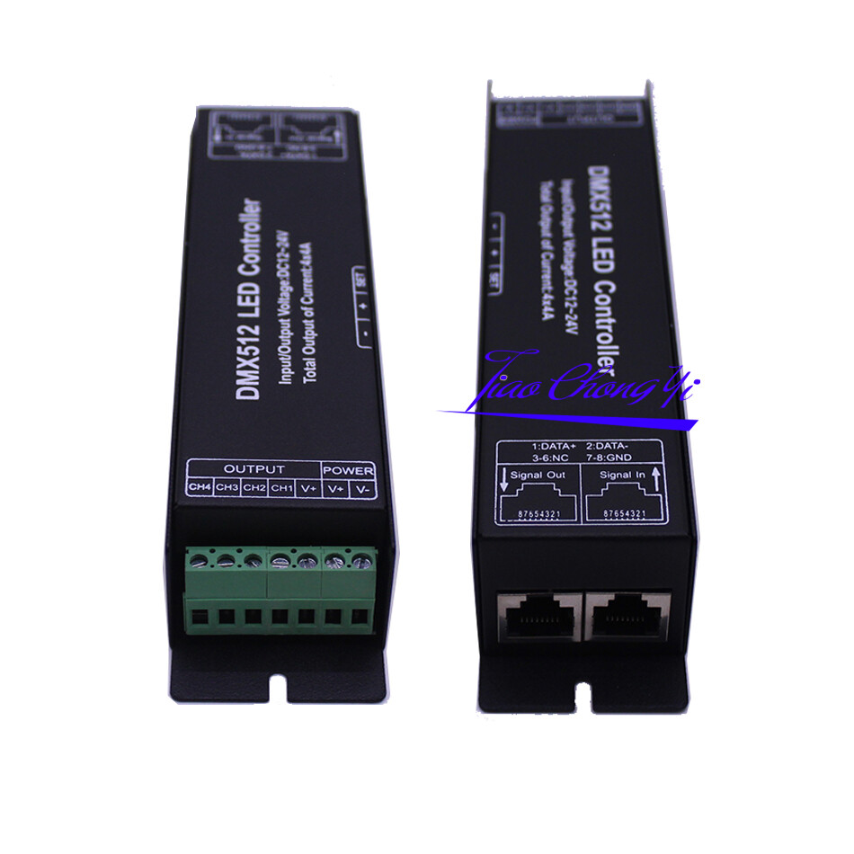 DMX 512 3CH 4 channels LED RGB RGBW Controller LED Decoder With Digital display