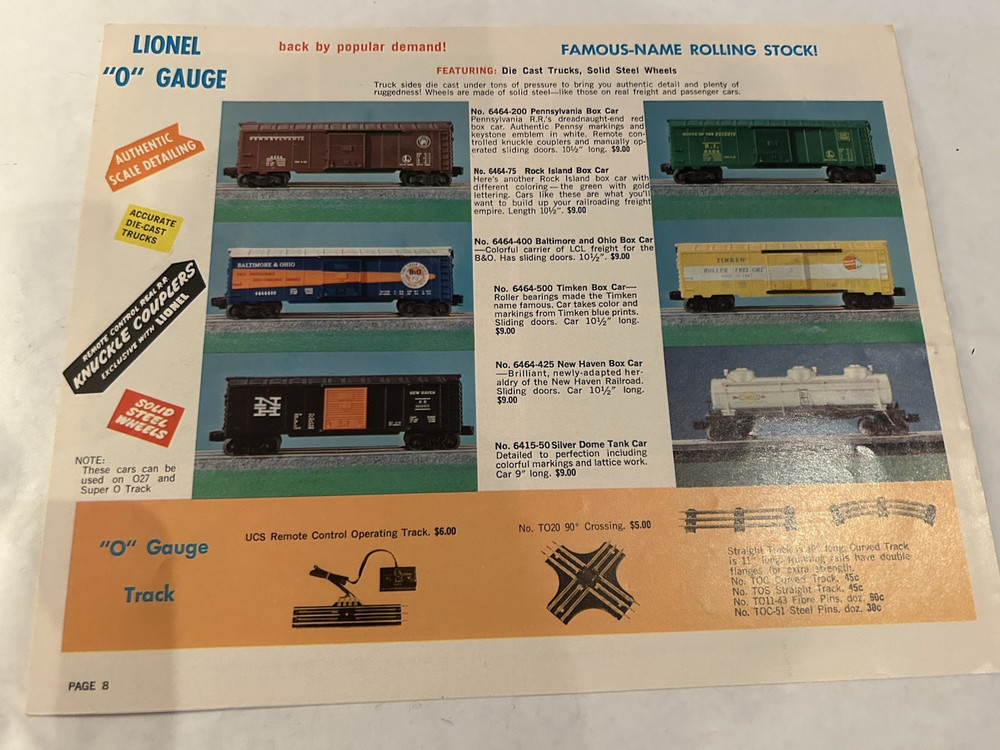 LIONEL 1969 Train Catalog