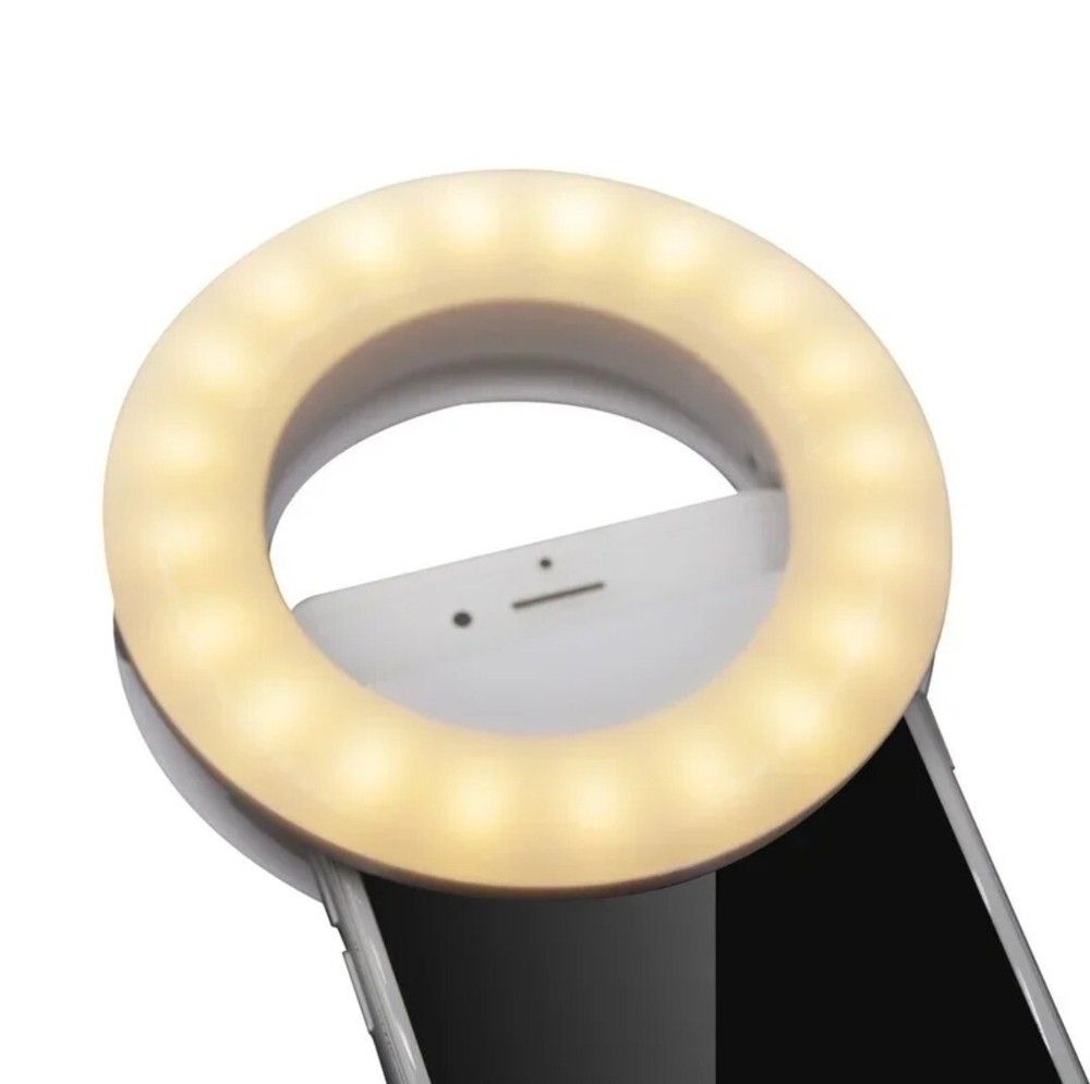 3 Modes Selfie LED Ring Fill Light Camera Rechargeable for iPhone Android Phone