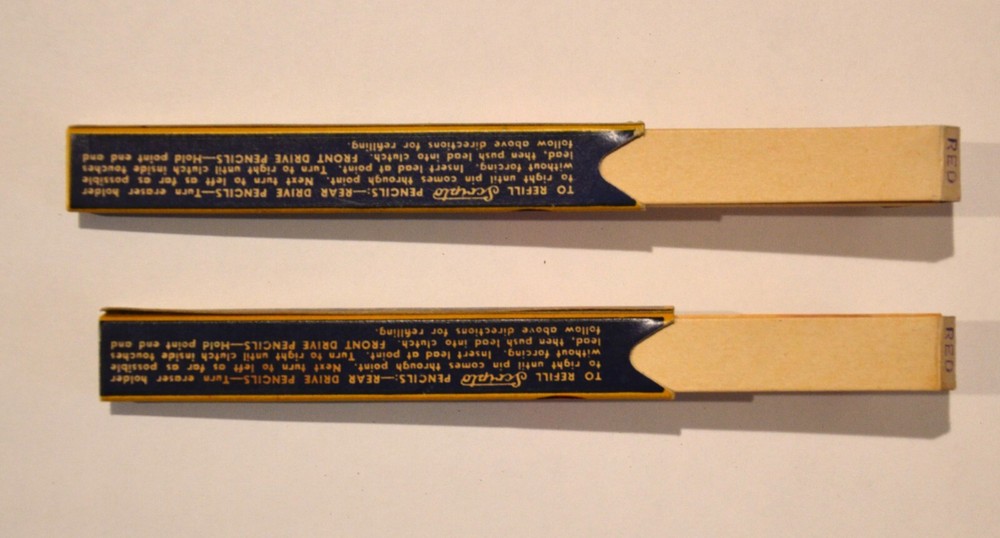 Vintage SCRIPTO Long RED Leads Two Boxes - Total 5 Leads No 123