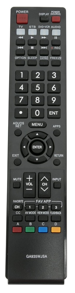 GA935WJSA Replace Remote Control for Sharp Aquos TV LC60LE832U Black