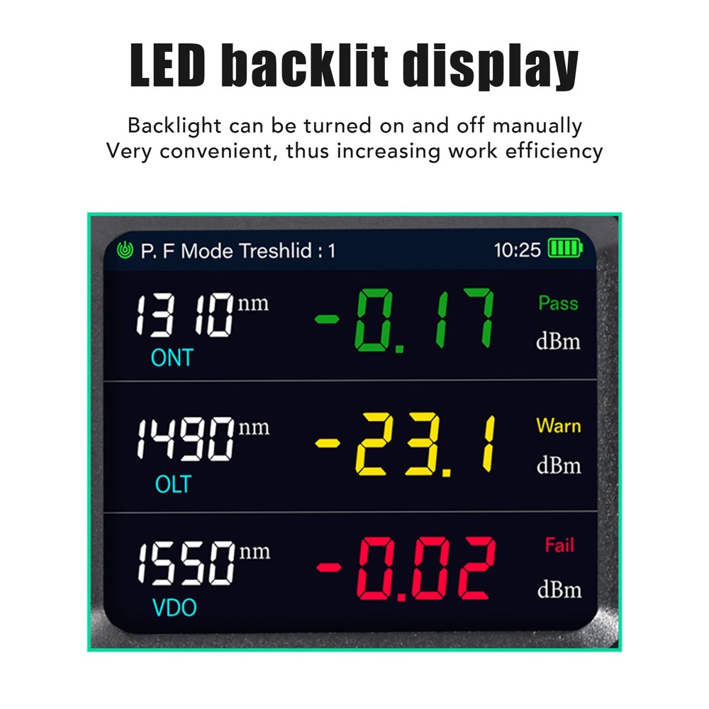 Handheld LED Optical Fiber Power Meter High Accuracy Mulit Function Tester NTH