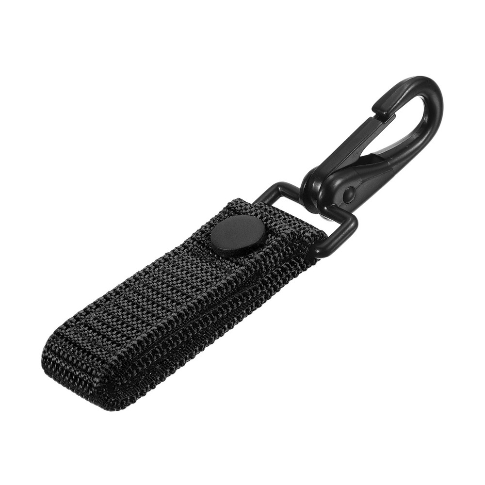 1Pcs Black Belt Keeper Key Ring Nylon Webbing Strap Buckle for DIY