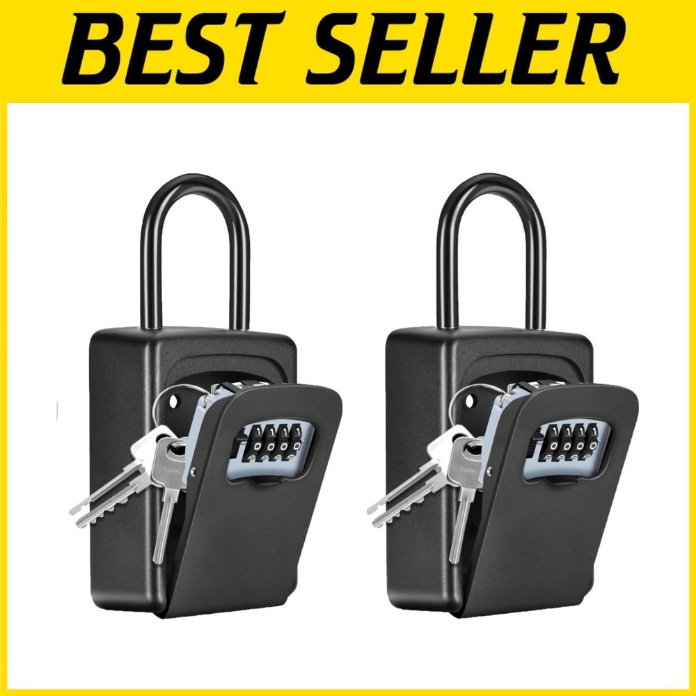 Portable Wall Mounted Lock Box - 5 Key Capacity