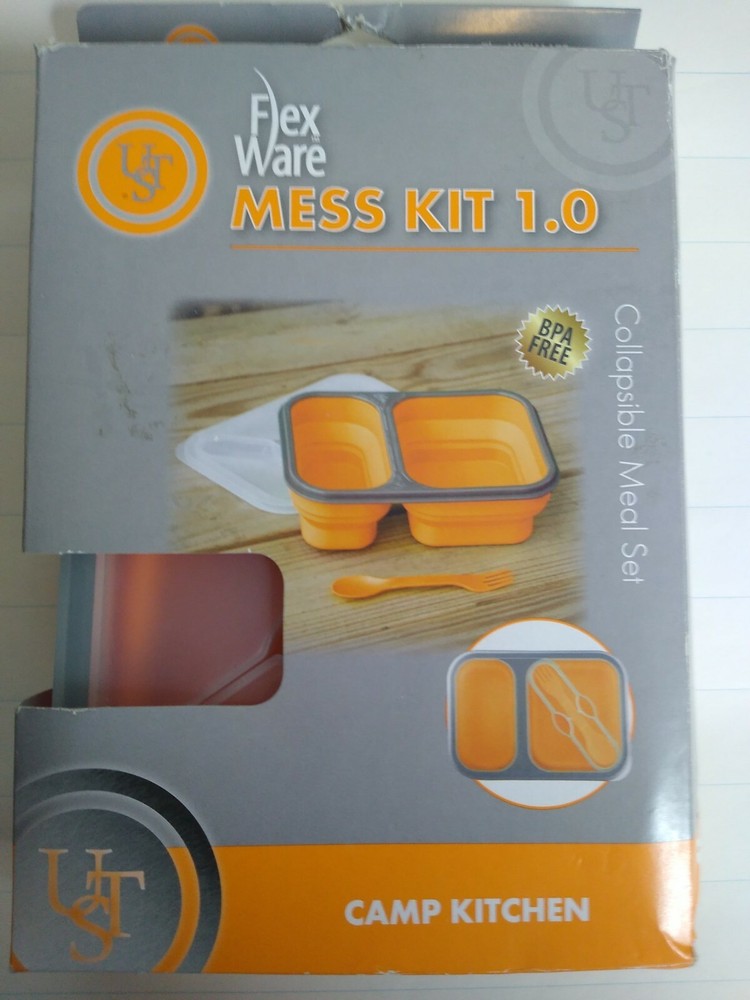 UST Brands FlexWare Orange Lightweight and Collapsible Premium Camping Mess Kit