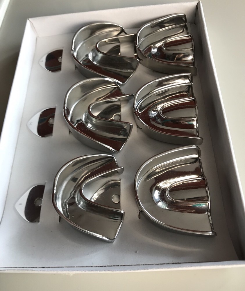 6 Dental Impression Trays set Solid Denture Instruments
