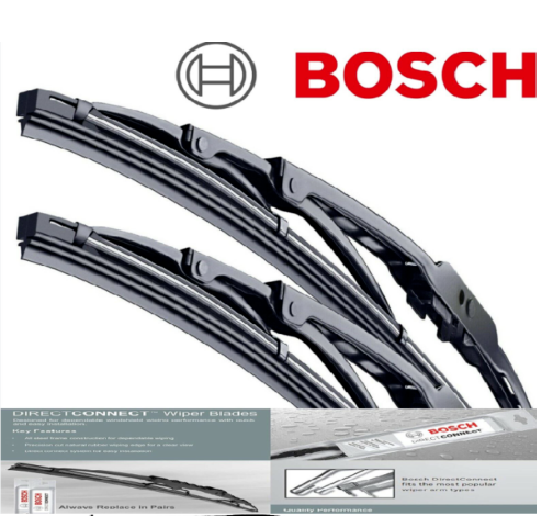 New Set of 2 (PAIR) GENUINE BOSCH Wiper Blade 22"/20" Direct Connect OEM Quality