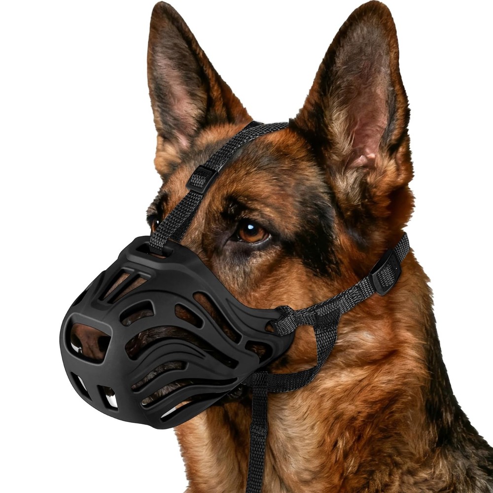 Soft Breathable Dog Muzzle, Adjustable Basket for Chewing & Biting Prevention, X