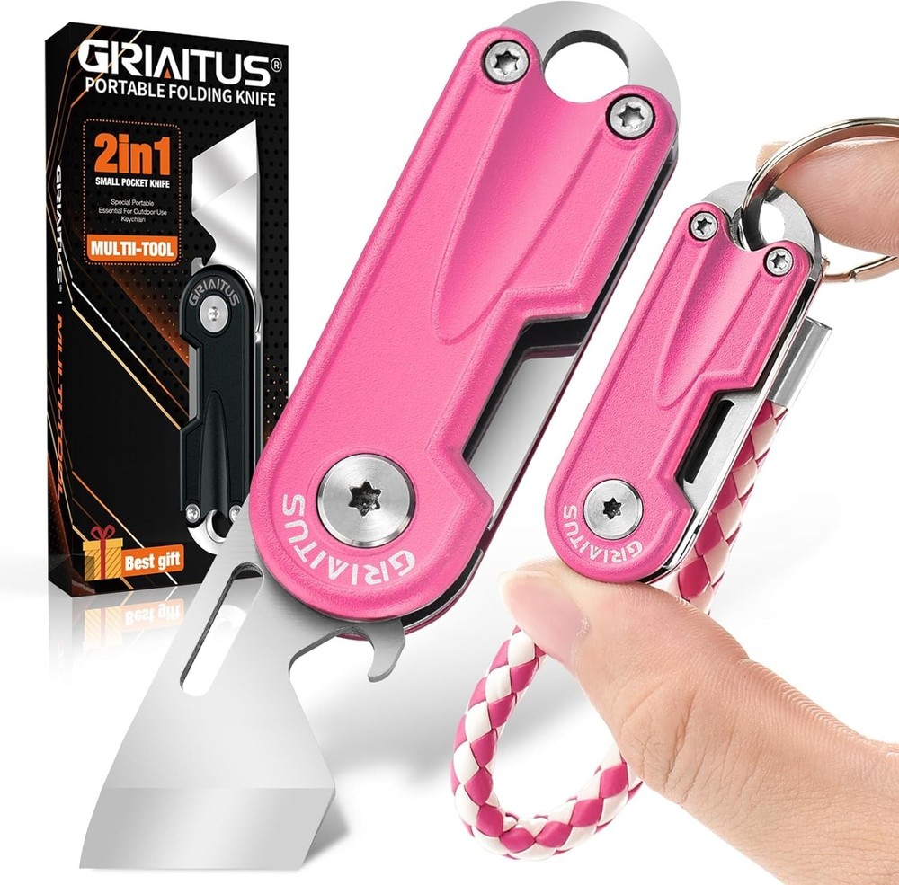 EDC 6-in-1Folding Multi-Function Keychain with Bottle Opener Wrench and Pry Tool