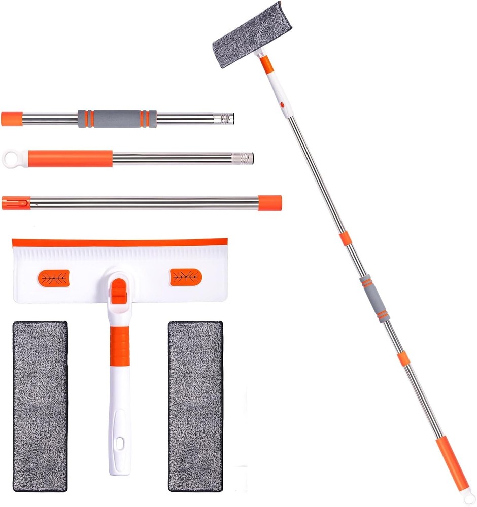 Profal Window Squeee 2-in-1, Window Cleaner " Extens Pole,