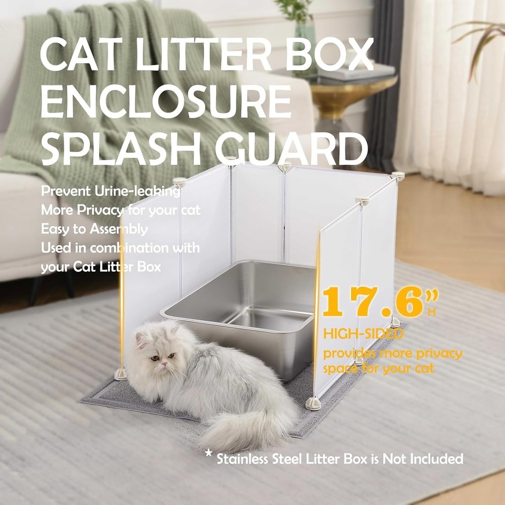 XL Cat Litter Box Enclosure Splash Guard Kit