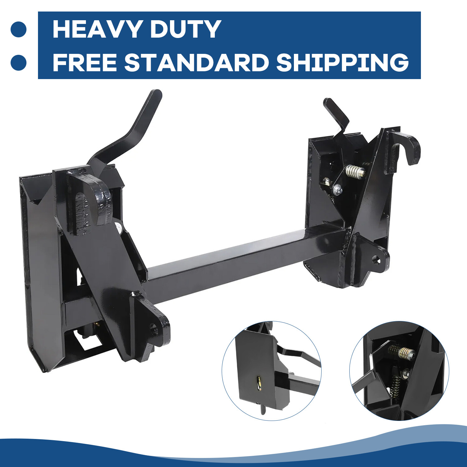 For Global John Deere Quick Tach Skid Steer Adapter Attachment Conversion Plate