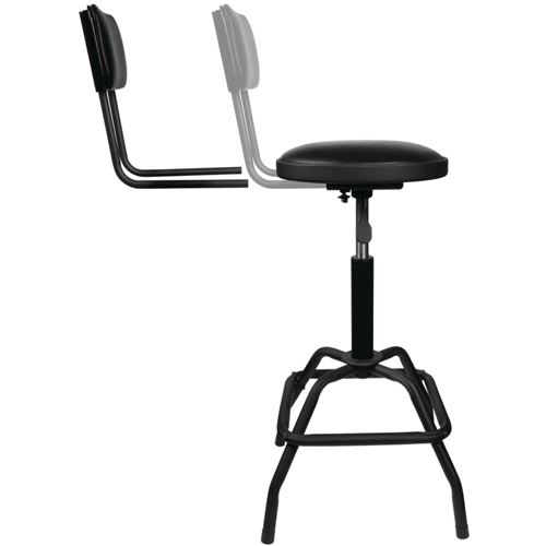Comfortable Adjustable Performance Tool Pneumatic Swivel Shop Garage Stool Black