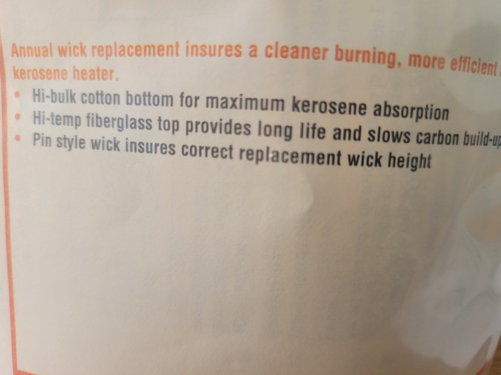 PERFECTION 500 KEROSENE HEATER WICK *COTTON/FIBERGLASS* WICK, WICK BRUSH & GUIDE