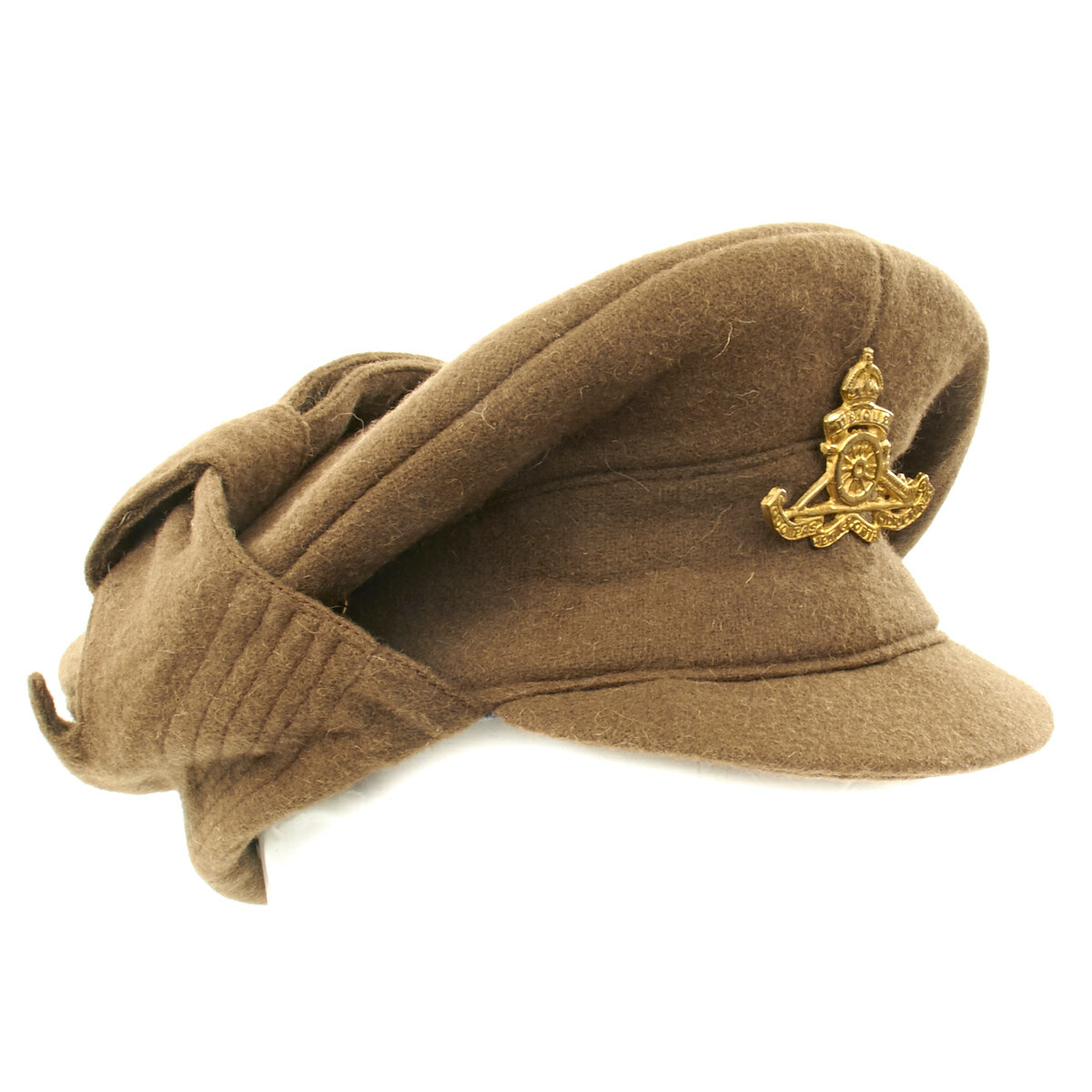 British WWI Gor Blimey 1915 Winter Forage Trench Wool Cap- Size US 7 1/2 (60cm)