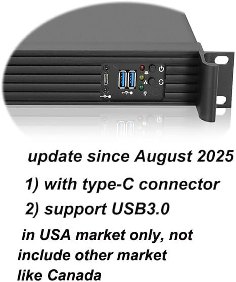 1U Compact Server/Desktop Mini-Itx Chassis - 9.84" Depth,Supports Mini-Itx Mothe