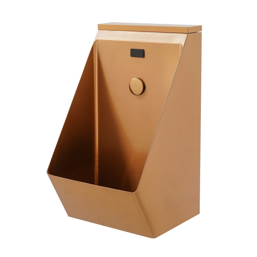 Hidden Wall Mount Sensor Urinal Automatic Sensor Urinal Toilet for Men Rose Gold