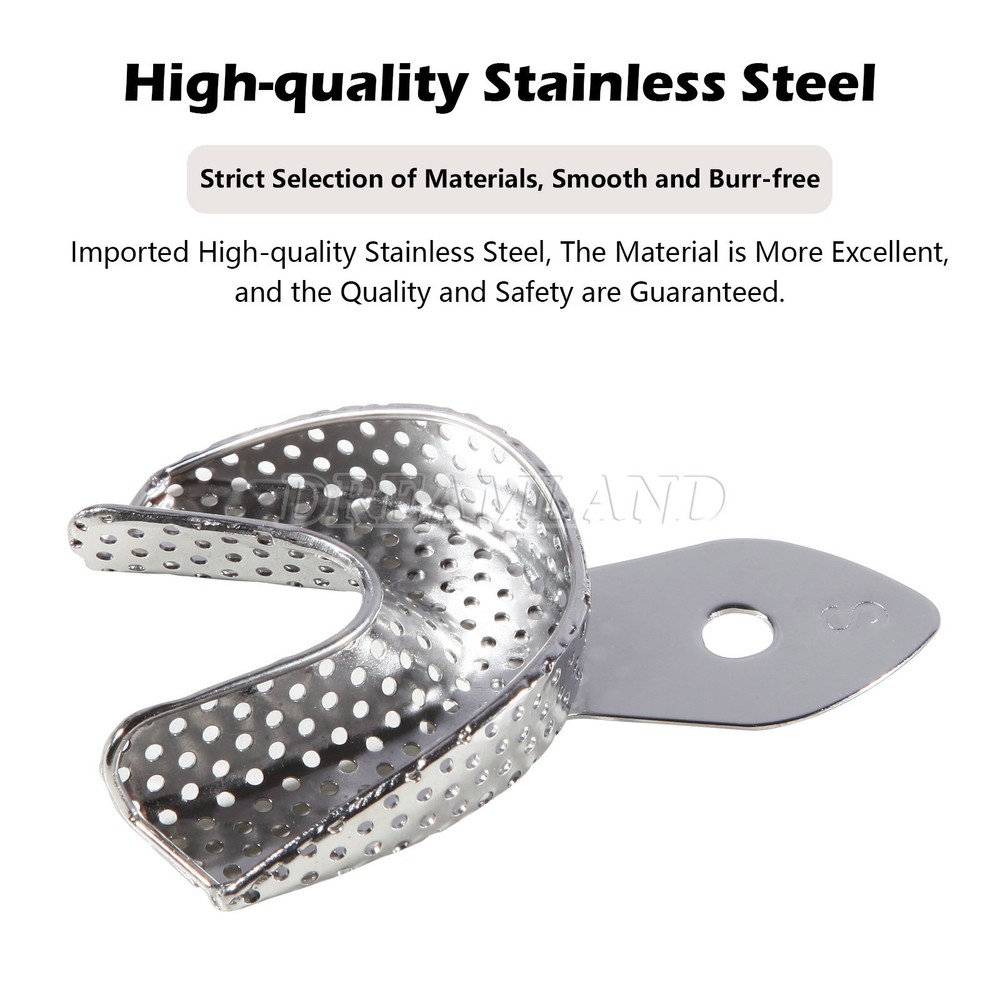 6 PCS Dental Impression Trays set PERFO Denture Instruments CE NEW