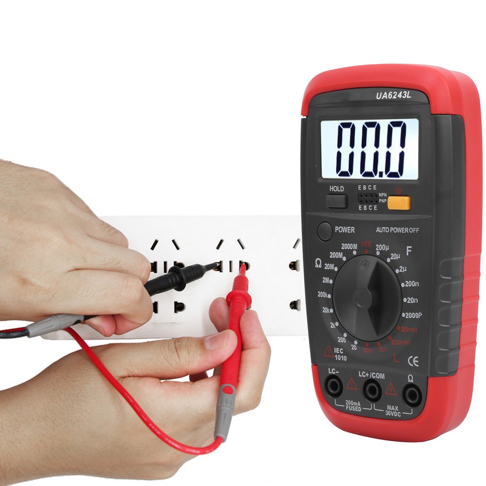UA6243L Digital Multimeter 1999 Display Capacitance Resistance Inductance Tester