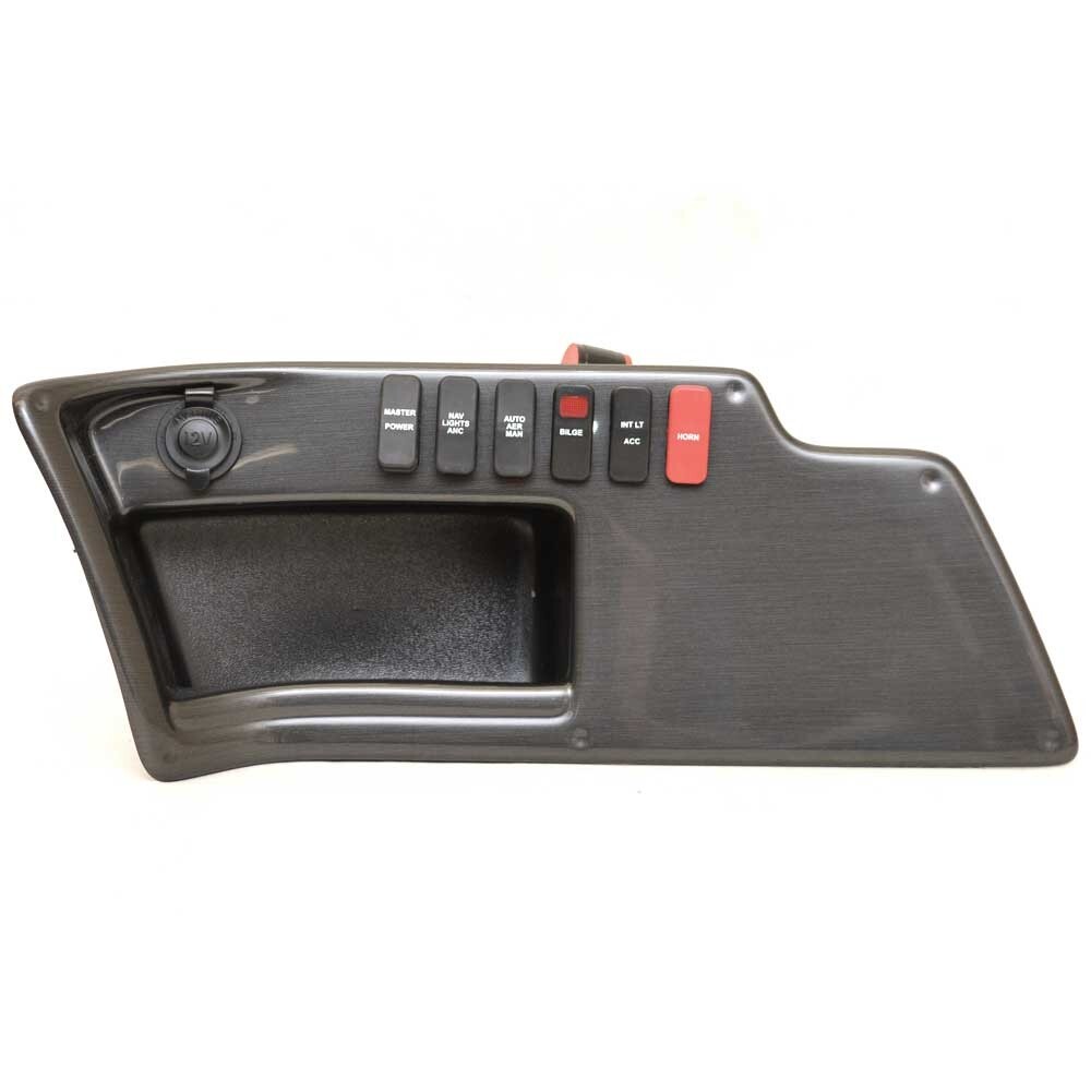 Lund Boat Side Switch Panel 2139392 | Brushed Charcoal Gray