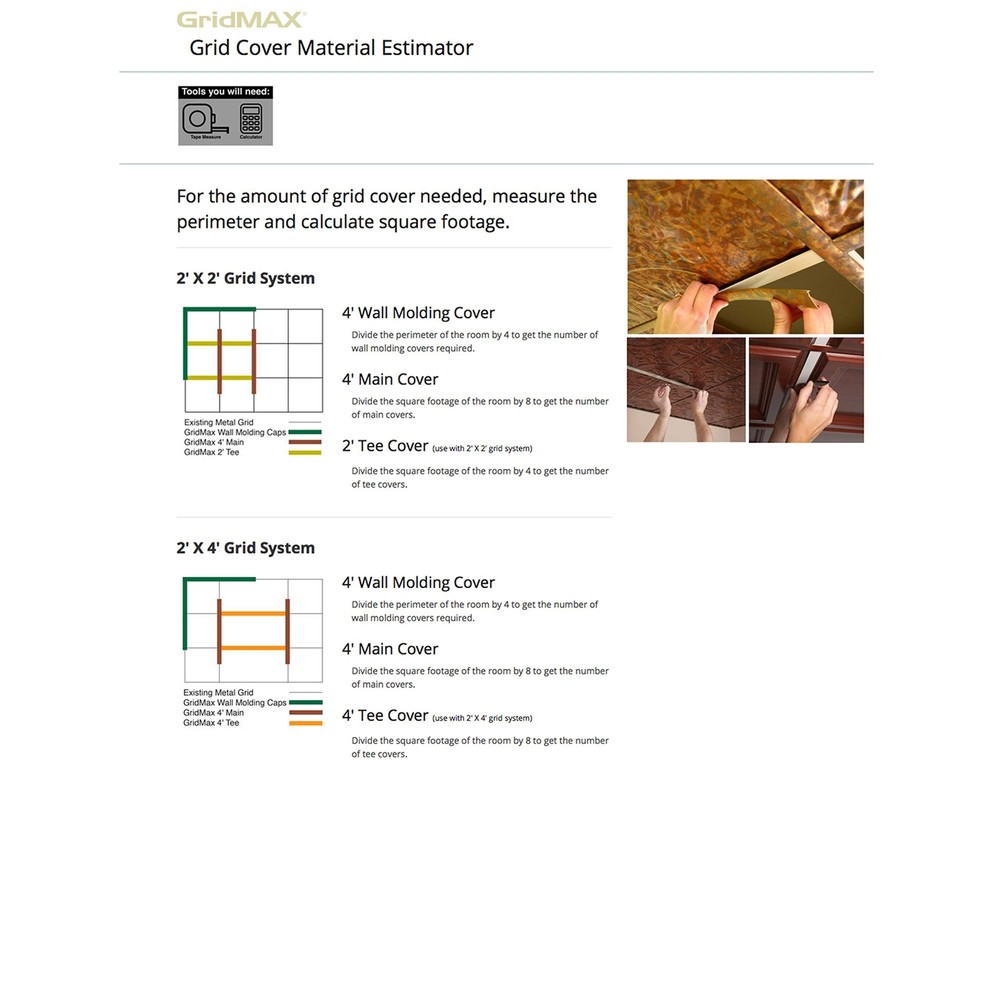 GridMAX 100 sq. ft. Brushed Nickel Ceiling Grid Cover Kit