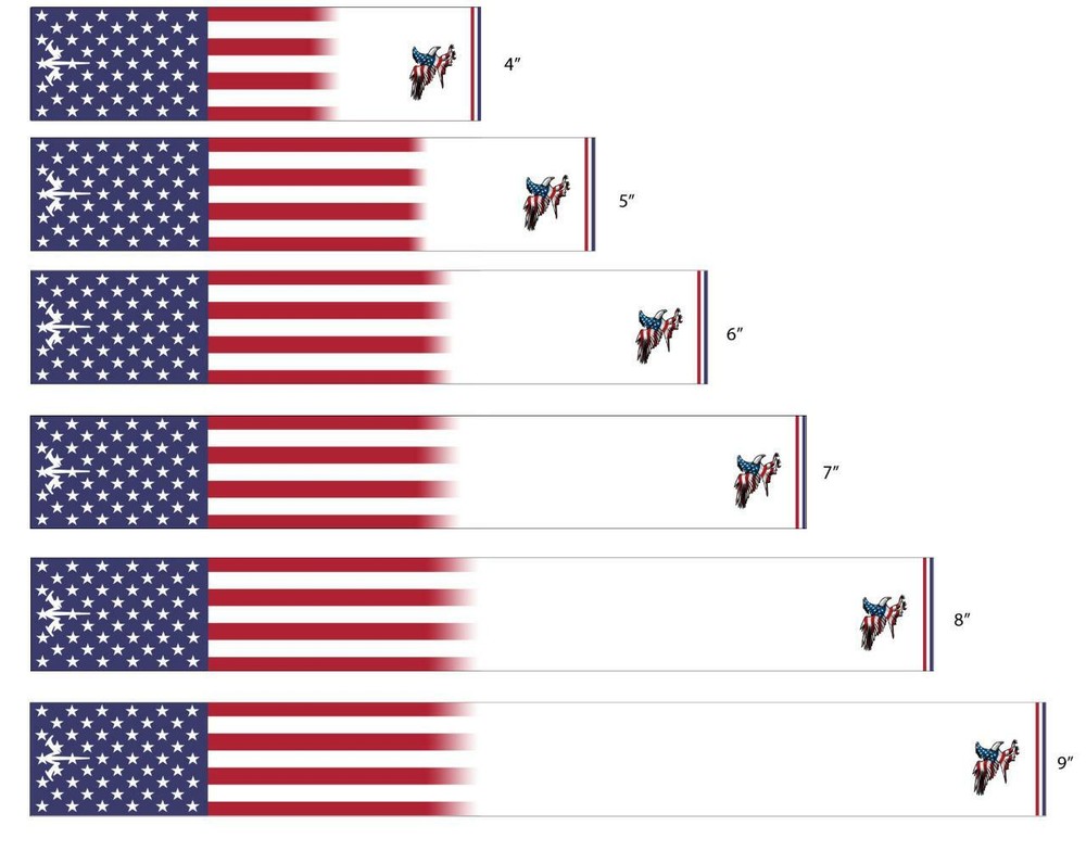 White Water Archery American Flag Blad Eagle Fade Arrow Wraps 15pc