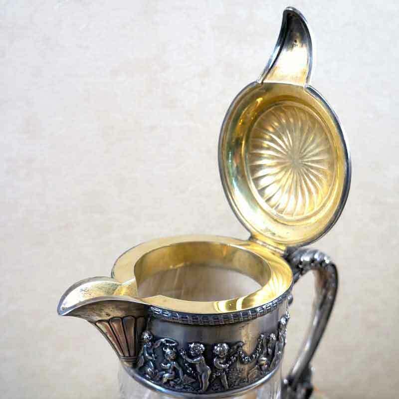 Crystal Silver Gilt Pitcher