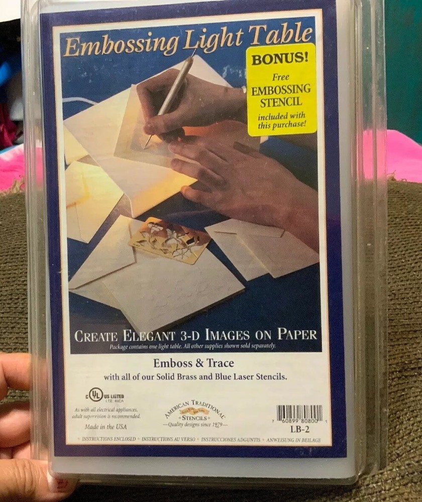 Embossing Light Table Electric Bulb Scrapbooking Stamping American Traditional