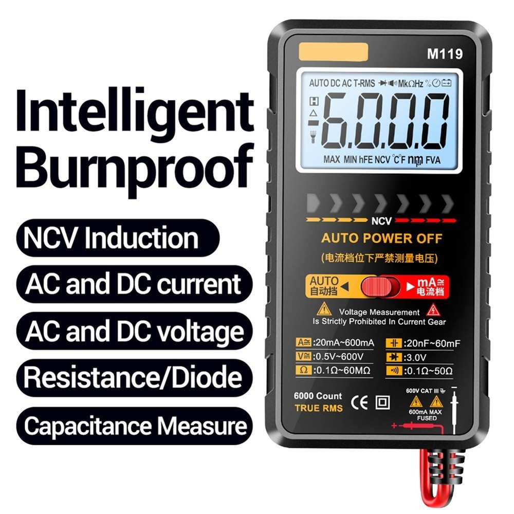 Essential M119 Digital Multimeter 6000 Count for Technicians and Students