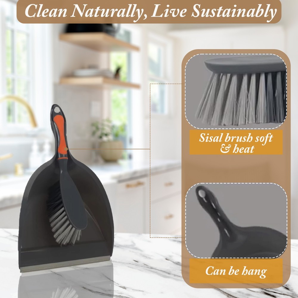 Dustpan, Broom And Mini Broom, Brushes Set
