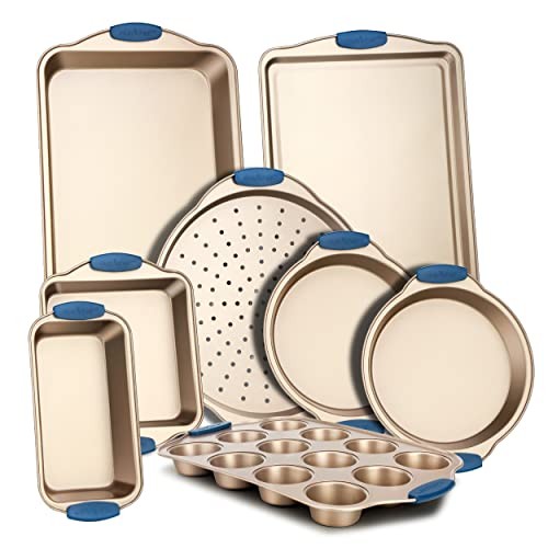 NutriChef NCSBSG78 8-Piece Nonstick Bakeware Set