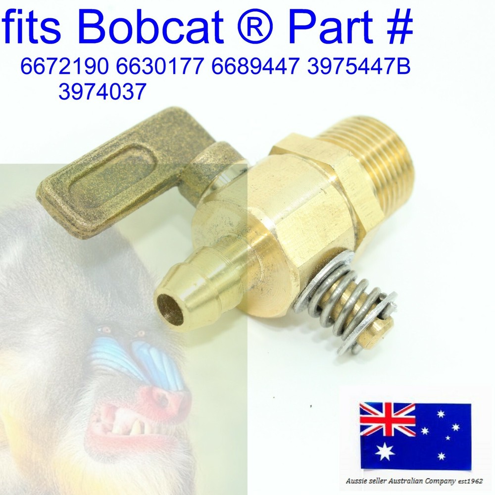 Drain Cock Valve Tap fits Bobcat 6672190 6630177 E35Z E35i E37 E42 E45 E50 E55