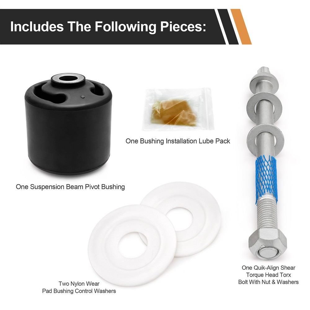 For Hendrickson Quick Align Pivot Bolt Bushing Kit S-24691 S-21166
