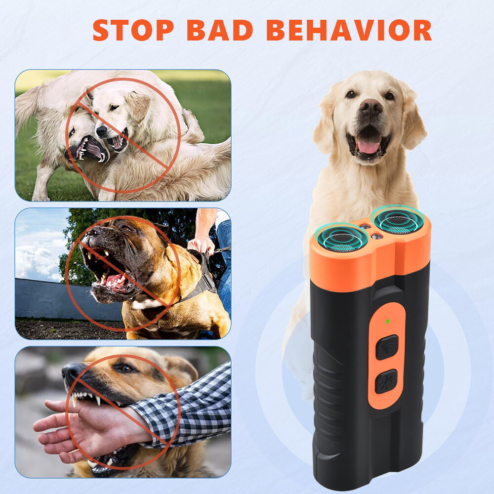 Dog Barking Deterrent Device Portable Ultrasonic Bark Control Repeller Silencer