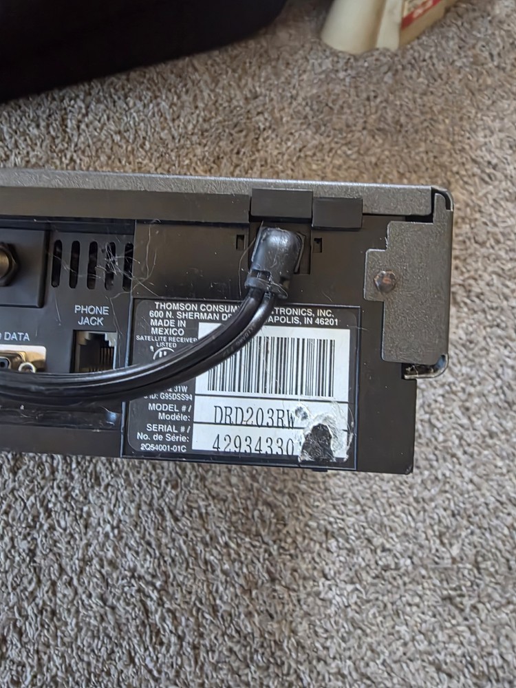 RCA DSS DRD102RW Digital Satellite Receiver