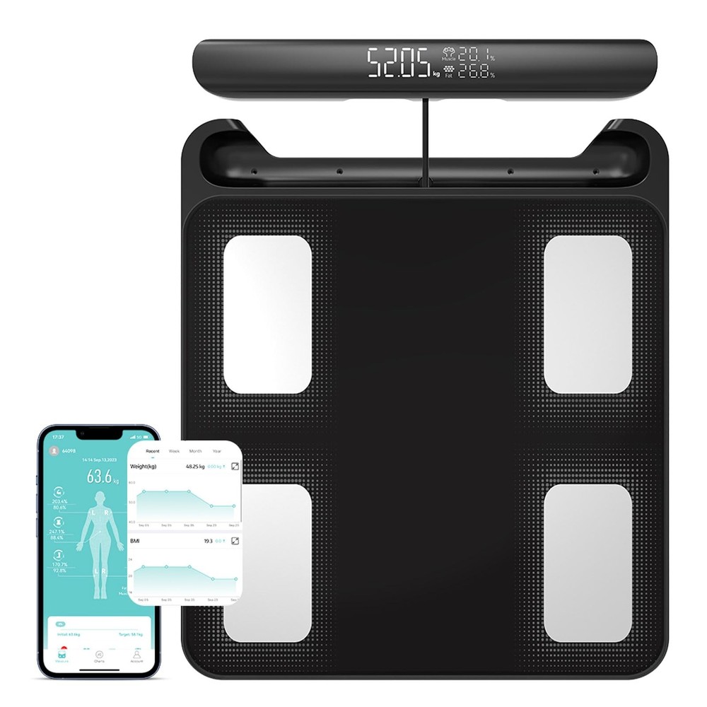 FITDAYS 8Electrode Smart Scale Full Body Composition Analyzer Bluetooth