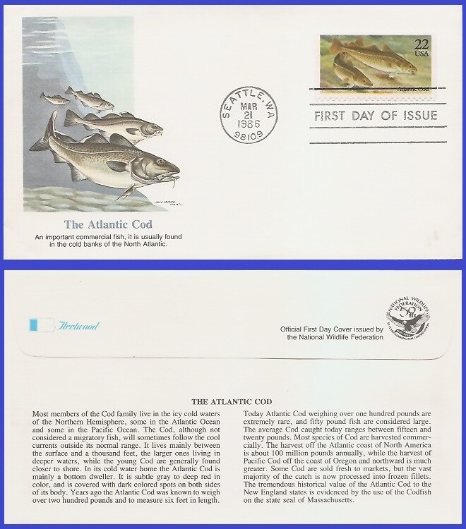 USA5 #2206 U/A FLEETWOOD FDC   Atlantic Cod
