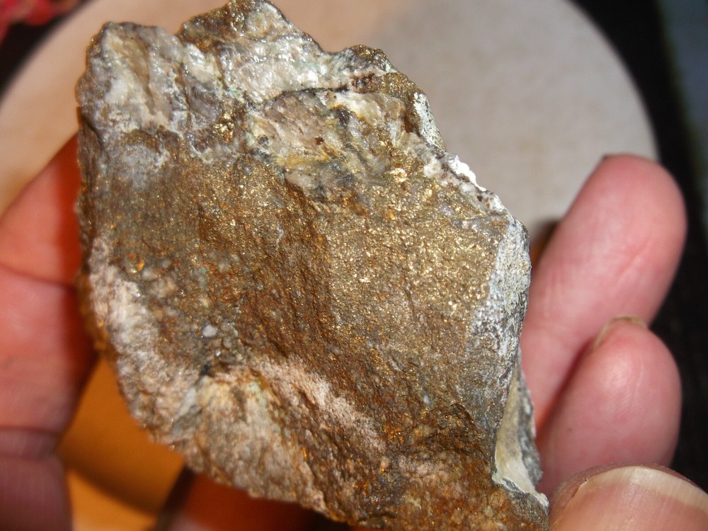 gold silver copper ore, 213 grams samples ,ore high grade .