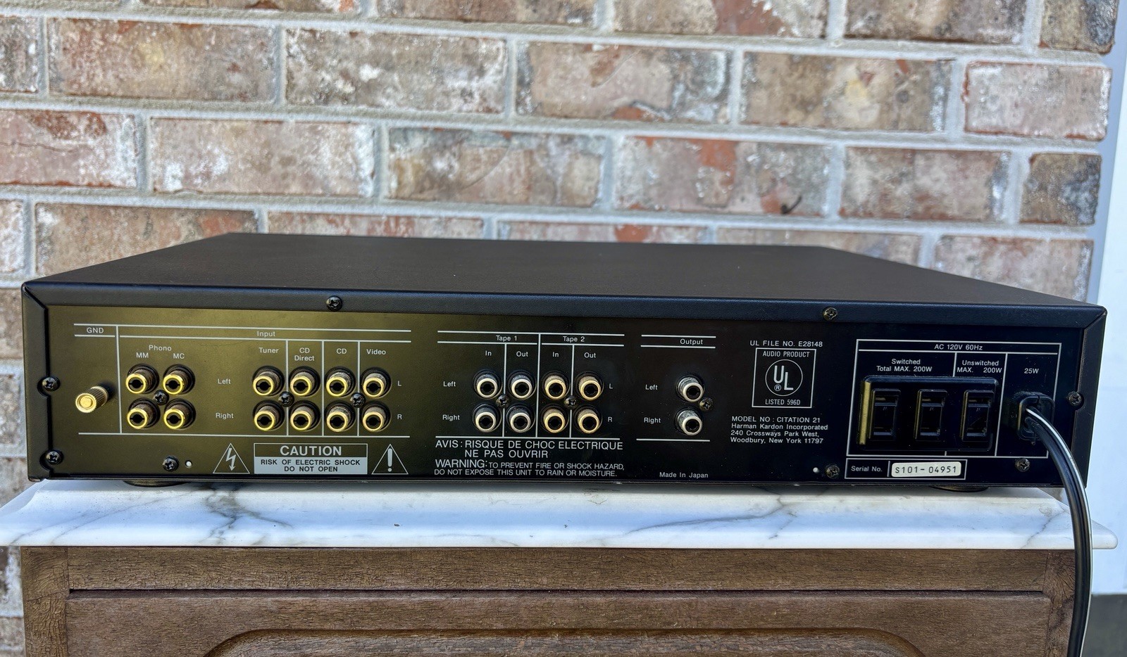 Harman Kardon Stereo Preamplifier Citation Twenty-One (21) Parts/Repair