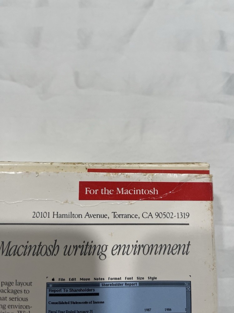 Vintage Mac Apple Software Ashton Tate FullWrite Professional. Complete