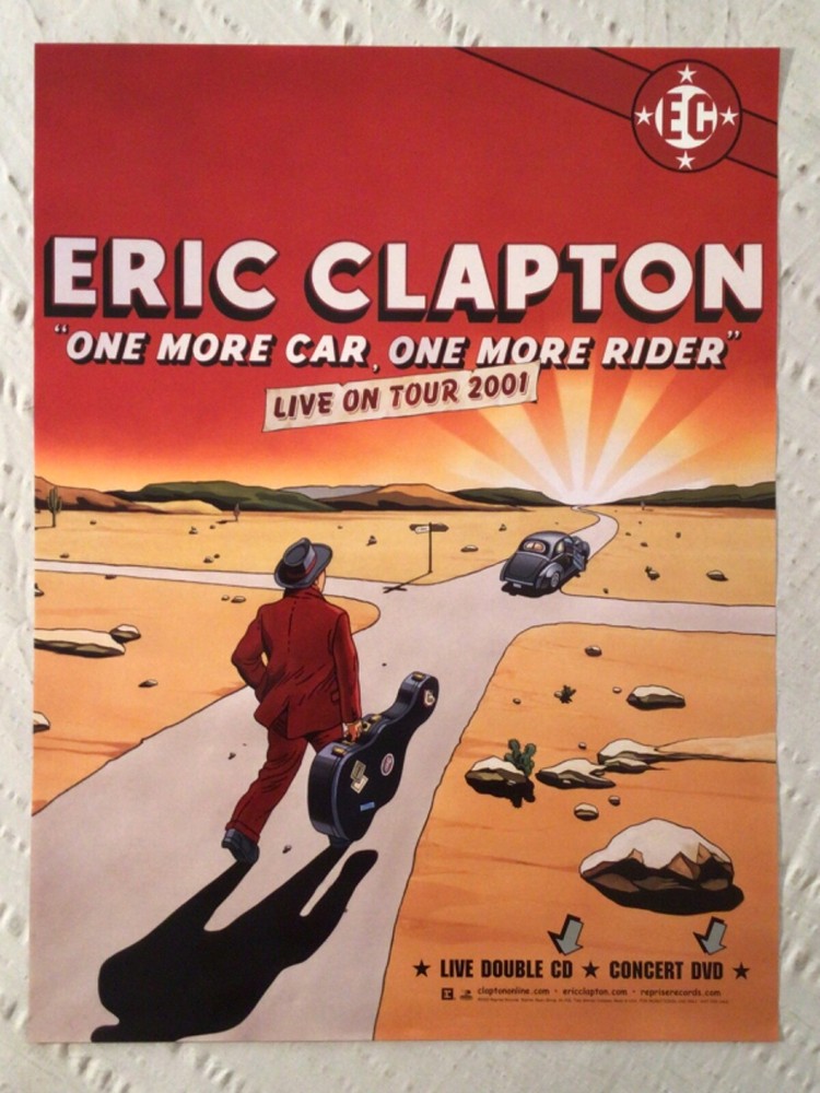 Eric Clapton 2002 Promo Poster One More Car One More Rider Live On Tour