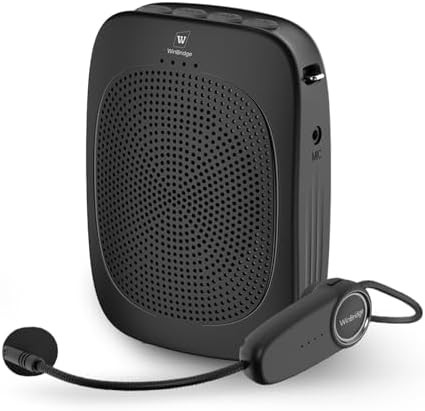 Wireless Voice Amplifier with Headset Microphone, Portable PA