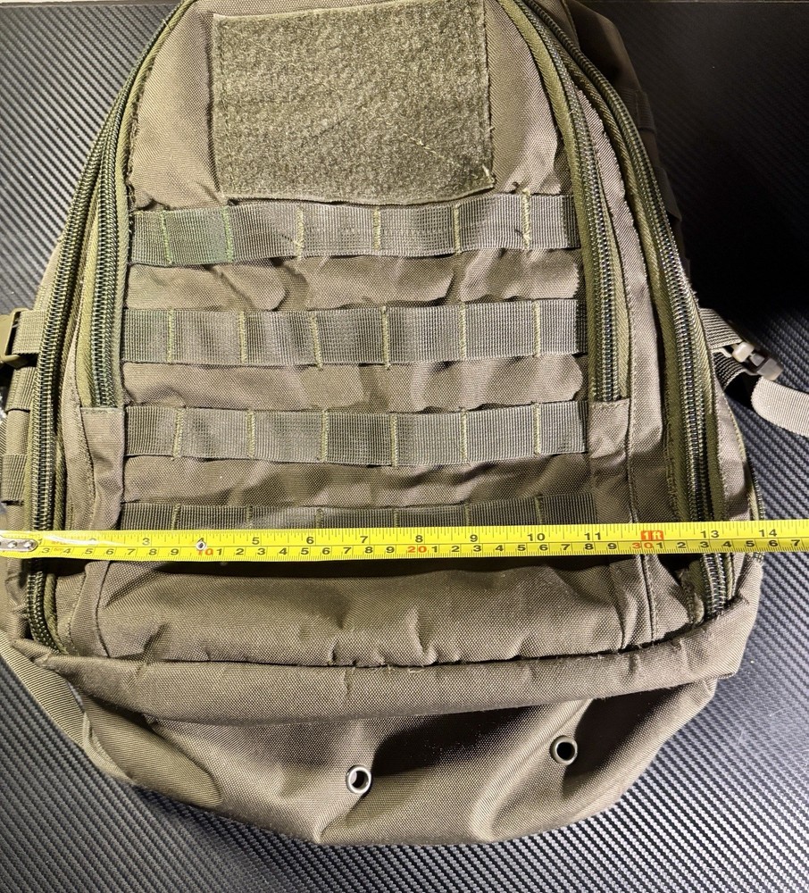 Repaired condor MOLLE TACTICAL sling backpack large OD GREEN